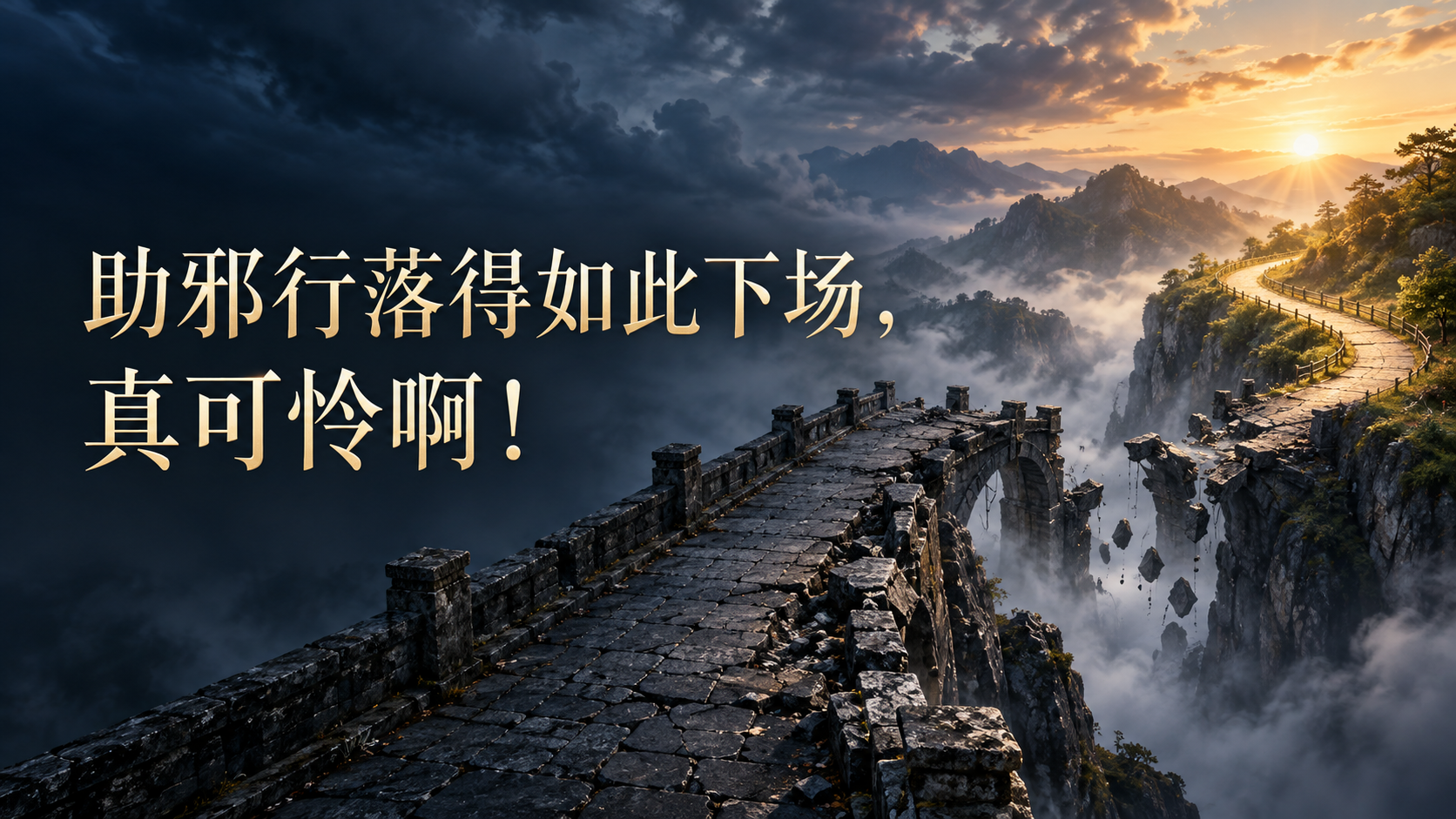 助邪行落得如此下场，真可怜啊！
