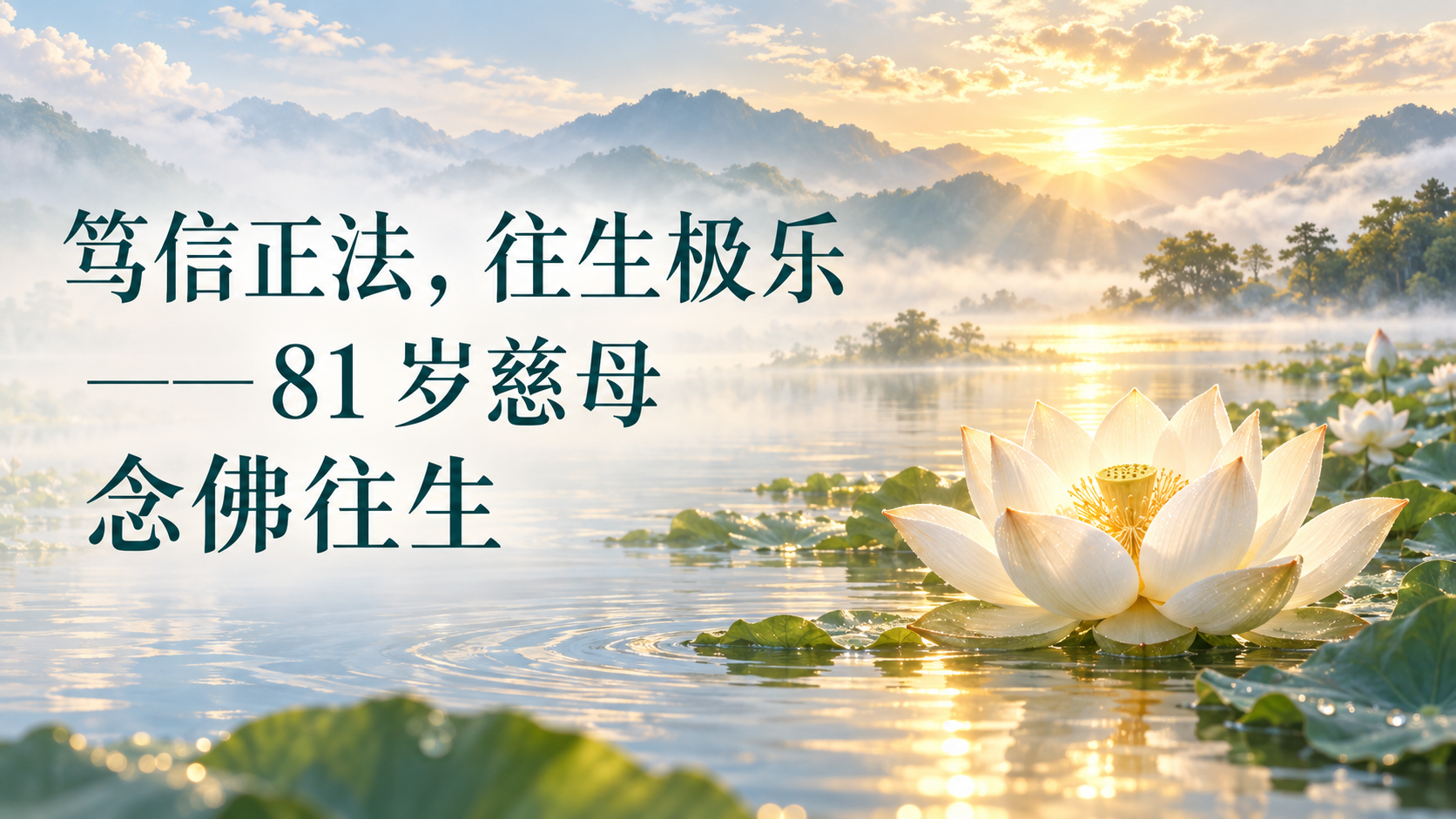 笃信正法，往生极乐——81 岁慈母念佛往生-图片1